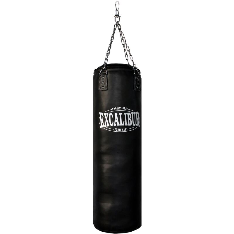 Excalibur Boxing - Sac de frappe EXCALIBUR PRO 120 - 120 x 35 cm - Revêtement en similicuir, suspension à chaînes avec émerillon