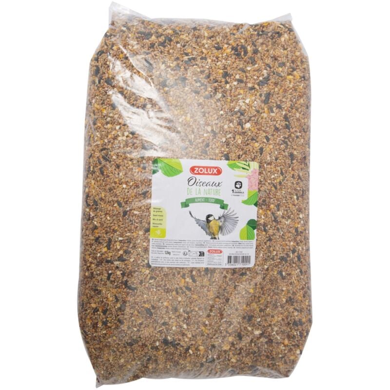 Mélange graines oiseaux de la nature sac 12kg Zolux