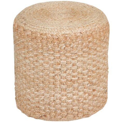 Sac de haricots en jute naturel beige 40 cm, sac de haricots décoratif pour la maison, sac de haricots polyvalent, siège doux et léger, sac de haricots de style naturel