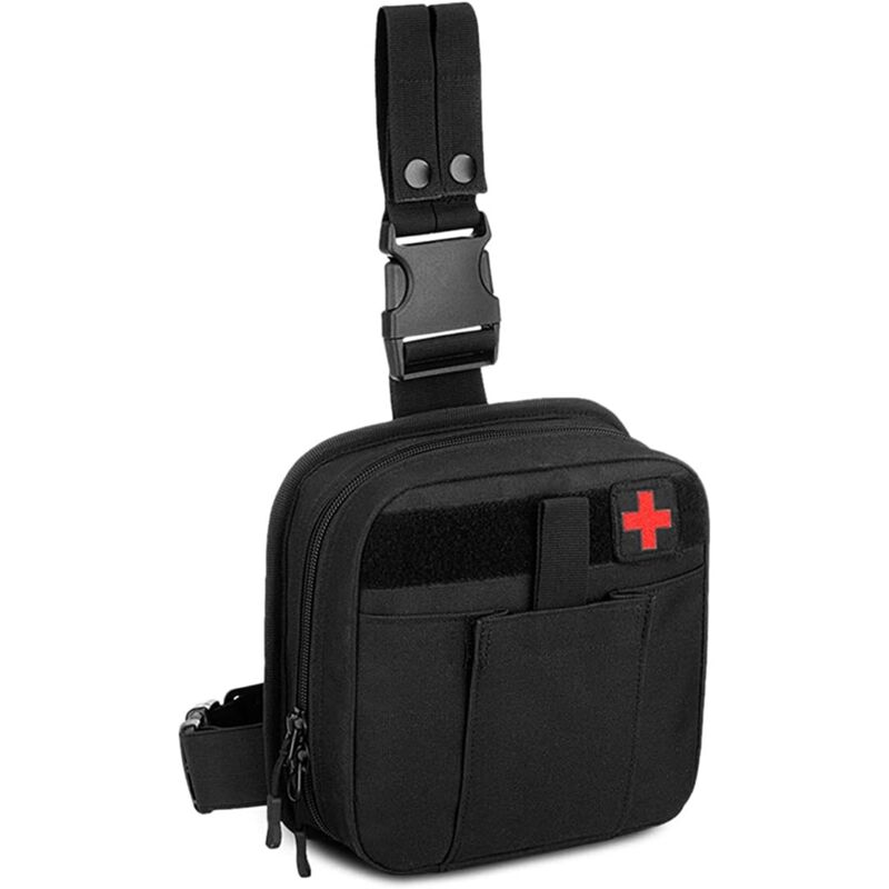 Sac de jambe tactique sac d'urgence étanche sac de premiers soins sac de taille militaire pour la randonnée en plein air trekking voyage airsoft,