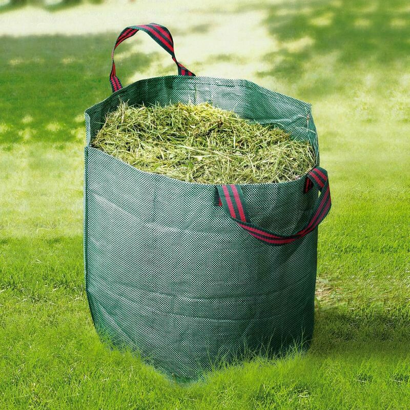 Cisea - Sac de jardin 120L avec poignées - sacs de jardin étanches pliables déchets de jardin, résistants aux déchets végétaux
