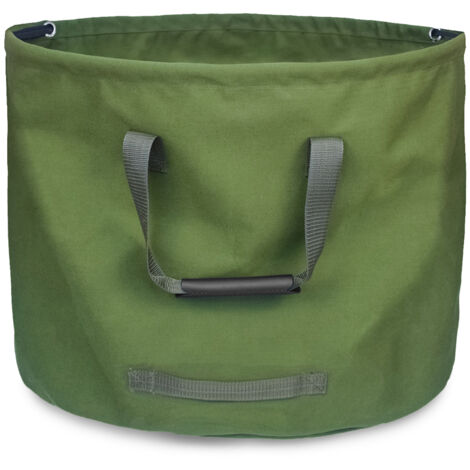 LEPMERK Sac de jardin pliable en toile, sac de jardinage réutilisable, résistant à l'eau, sac à déchets de feuilles de jardin, sac à déchets de cour