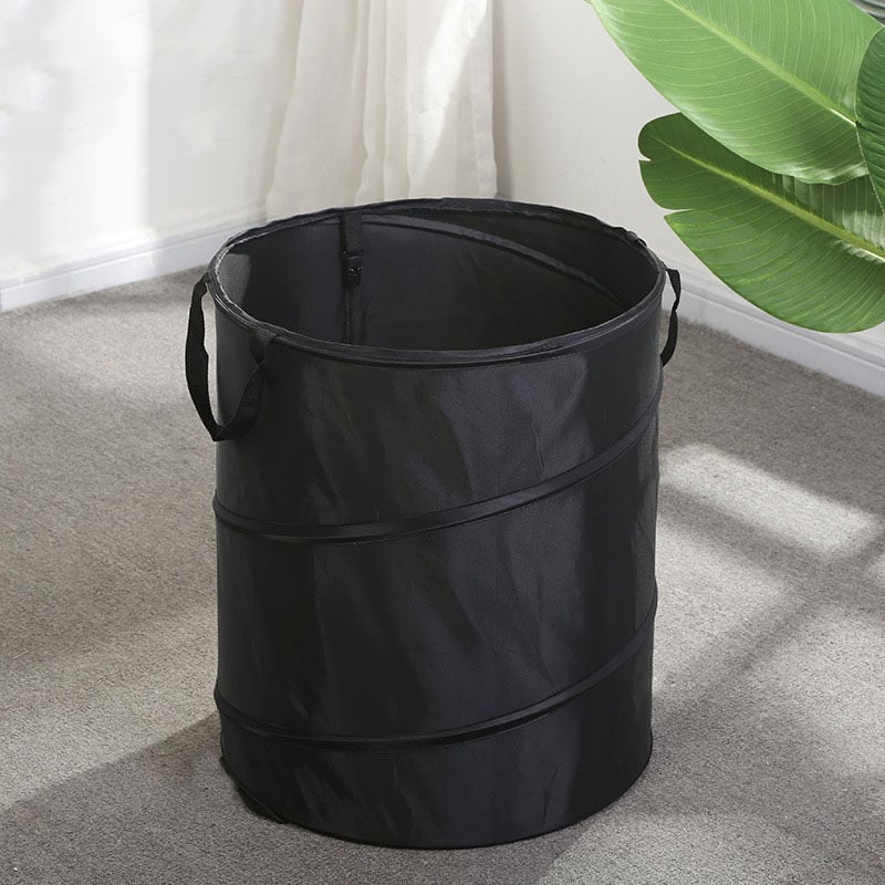 Sac de jardin pop-up robuste 85L (ø45 x 55cm), poubelle de jardin pop-up réutilisable pour le camping, le jardinage, les pique-niques et les sacs à