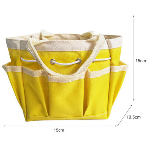 [Sac de jardin] Sac de rangement pour outils de jardin 15x15x10.5cm en oxford 600D anti-salissures et réutilisable avec grandes poches organisées