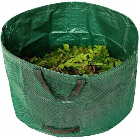Sac de Jardinage Imperméable Sac à Déchets de Jardin en PP Pliables et Réutilisables Sac Poubelle Jardin Indéchirable 81X46cm