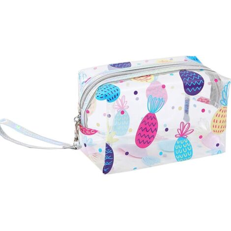 Sac de lavage de sac cosmétique transparent de dessin animé