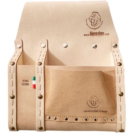 Sac de menuisier en cuir porte-outils fabriquÉ en italie