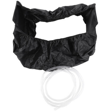 Sac de nettoyage de climatisation noir fixé au mur sac de protection propre pour lavage de la poussière étanche