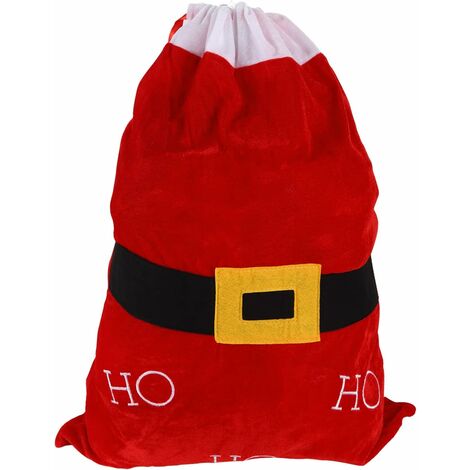 Sac de Noël Sacs à Cordon Père Noël Grand Sac à Cordon Pere Noël Chiffon Noël Grand Sac Noël Toile Sac Pere Noel Rouge Hotte du Père Noël Sacs Cadeaux Rouge à Remplir Noël pour Emballage de Cadeaux,-