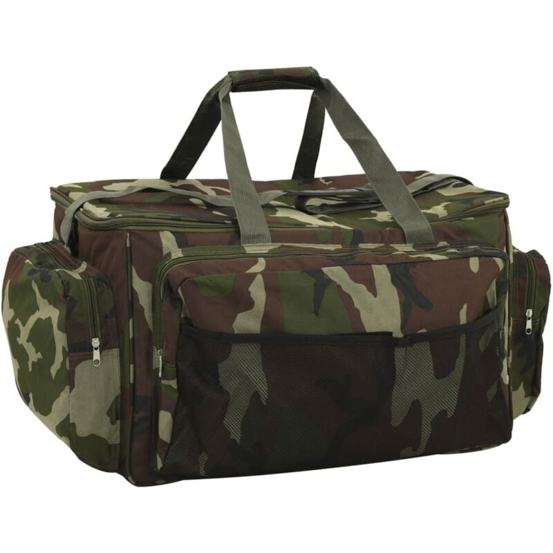 Vidaxl - Sac de pêche imperméable vert camouflage tissu oxford