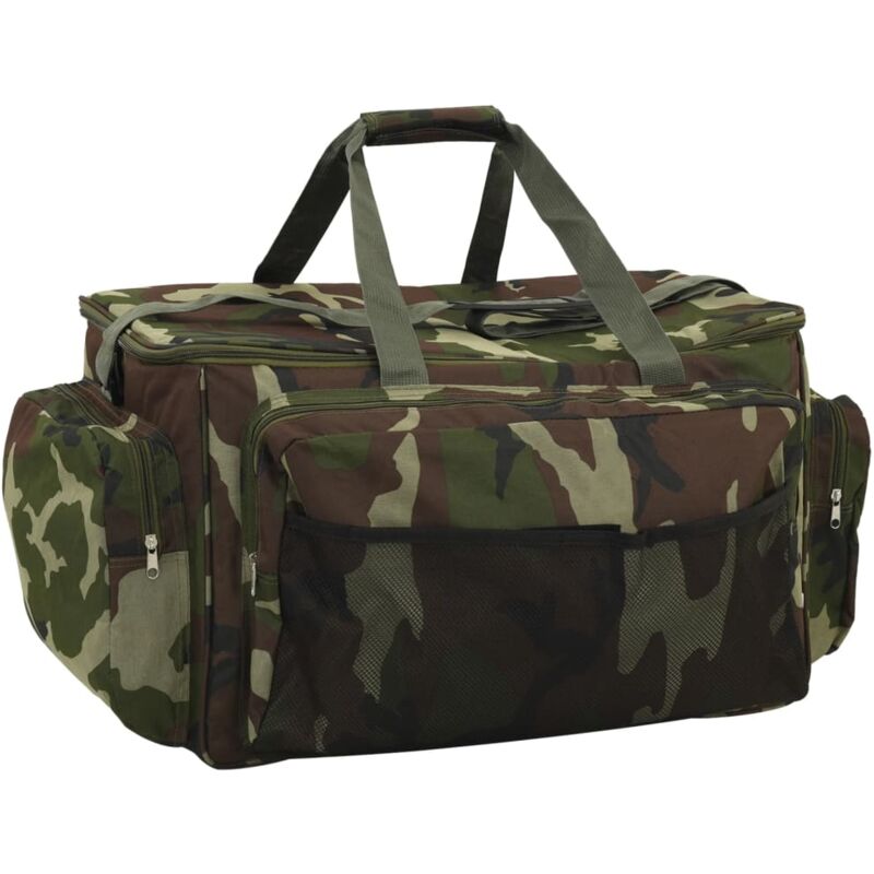 Vidaxl - Sac de pêche imperméable vert camouflage tissu oxford