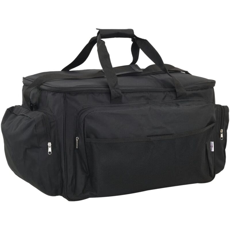 vidaXL Sac de pêche imperméable noir tissu oxford