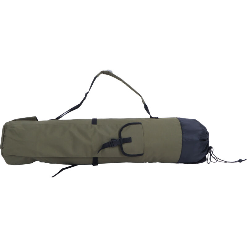 Sac de pêche polyvalent avec rangement pour canne, moulinet et leurres (Vert militaire)