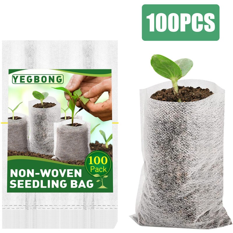 Sac de plantation 100pcs sac de semis biodégradable sac non tissé biodégradable