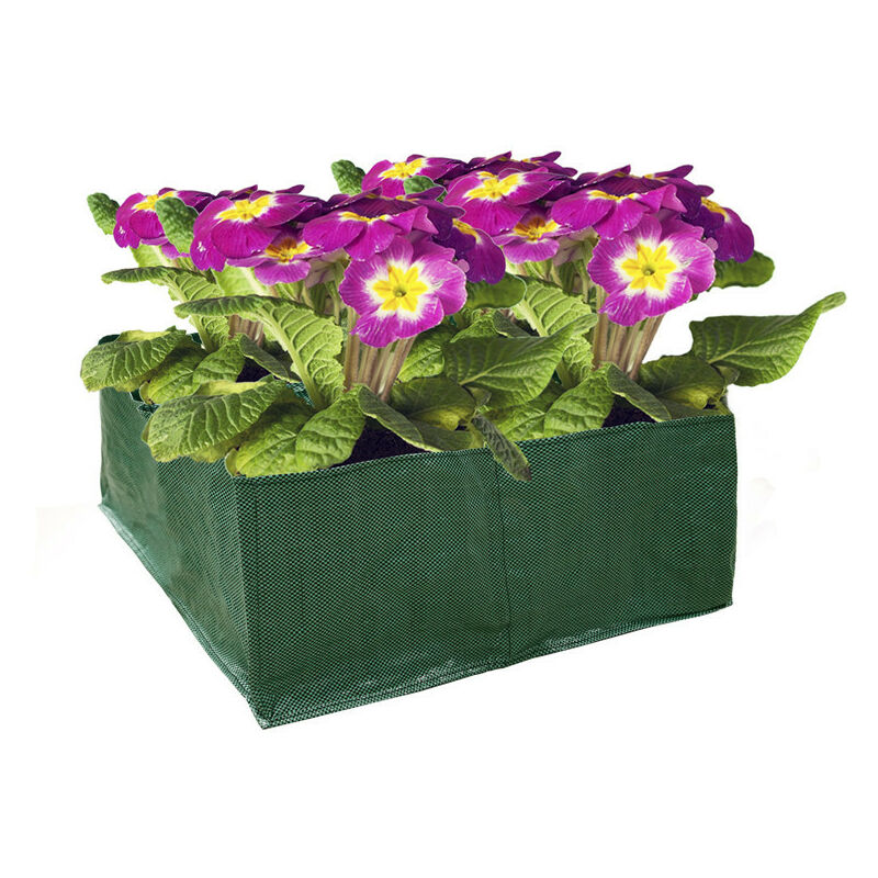 Leisei - Sac de Plantation Carré à 4 Compartiments Sac de Semis Tissé en pp pour Pommes de Terre Carottes Fleurs Sac de Culture Potager 60 x 60 x 25