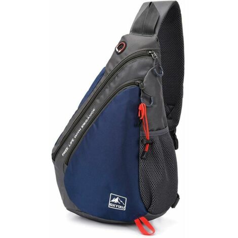 Sac de poitrine en toile décontracté et léger pour voyage, randonnée, cyclisme, sac banane aquatique pour femme (gris, taille unique
