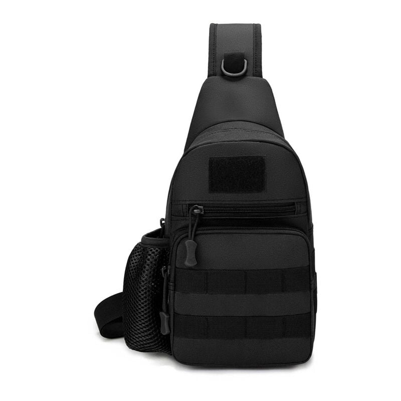 Sac de poitrine, sac pour bouteille d'eau, rangement extérieur, sac à bandoulière, noir