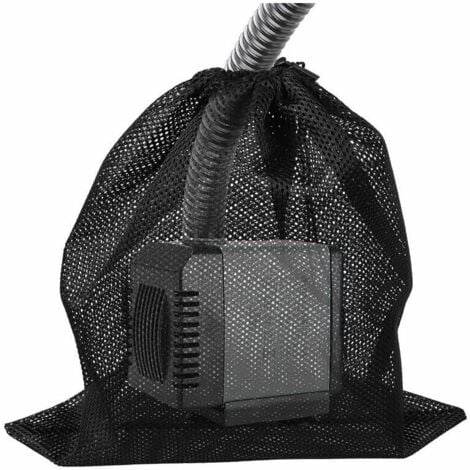 Sac de pompe, sac en filet de filtre de pompe, sac de filtre de pompe d'étang, sac en filet de pompe, accessoires de filtre de pompe à eau domestique (45 45cm, noir)Sac filtrant pour pompe à eau x1