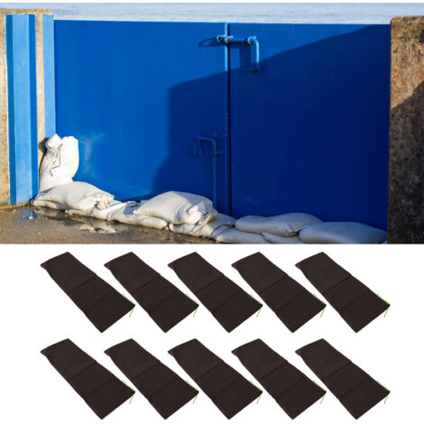 Sac de protection anti-inondation - 10 pièces - Professionnel - Vide - Imperméable à la pluie - Cordon de serrage - Contrôle des inondations - Porte de maison - Garage - Sous-sol - Café