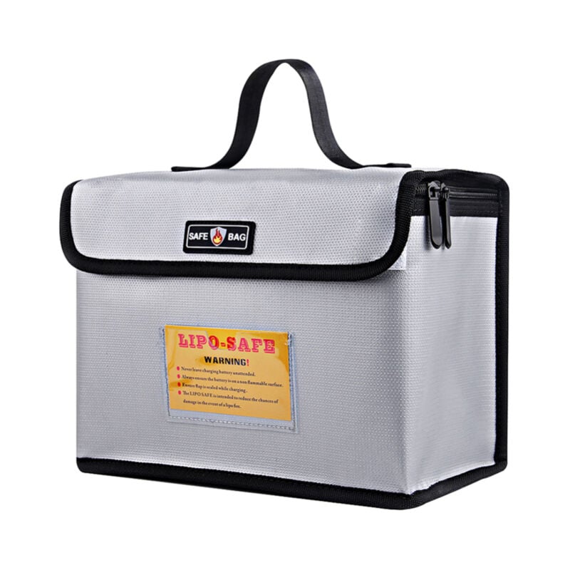 Lifcausal - Sac de protection de batterie Lipo portable ignifuge et antidéflagrant, grand espace de rangement pour le stockage et le chargement de la
