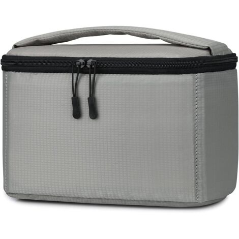 Sac de protection pour appareil photo pliable antichoc avec rembourrage (Gris Blanc)