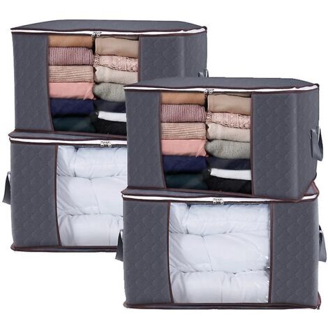 sac De Rangement, 4pcs Sacs Vtements Pliables, 84l Sacs De Rangement Anti-moisissures Et Tanches L'humidit Pour La Literie, Les Dredons, Les Cou