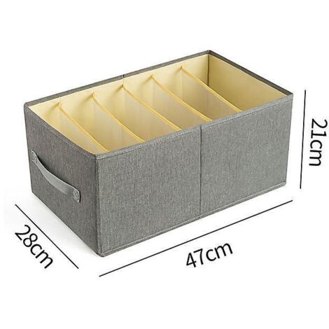 sac De Rangement  6 Compartiments (gris), Armoire  Tiroirs, Pliable, Convient Aux Chaussures, Sacs  Main, Couvertures, Draps, Vtements