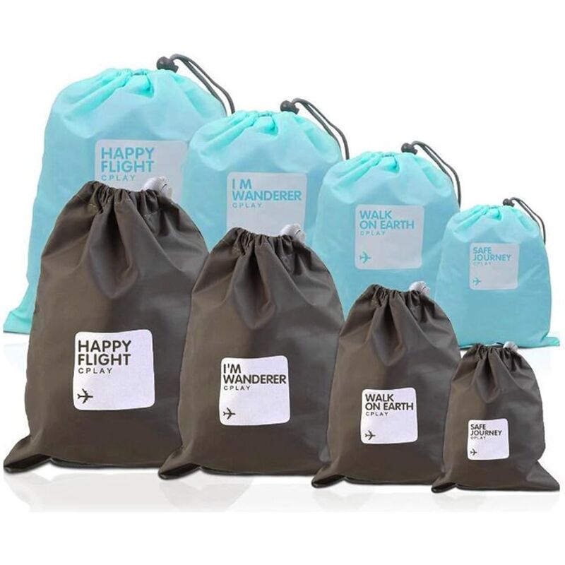 Fei Yu - Sac de rangement 8 pièces Sac à cordon Organisateur