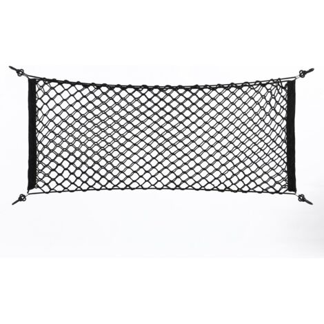 Sac de rangement arrière de voiture maille coffre de voiture rangement maille bagages 90 × 40 cm universel