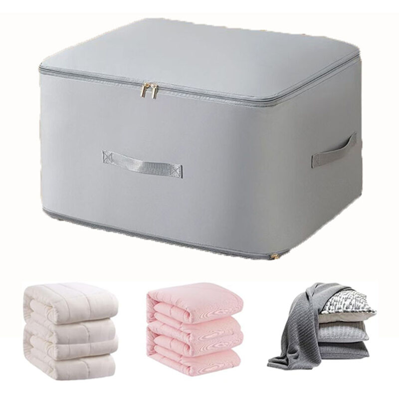 Sac de rangement auto-compressant peu encombrant, sac de compression, sac de rangement amovible, boîte de rangement armoire grise