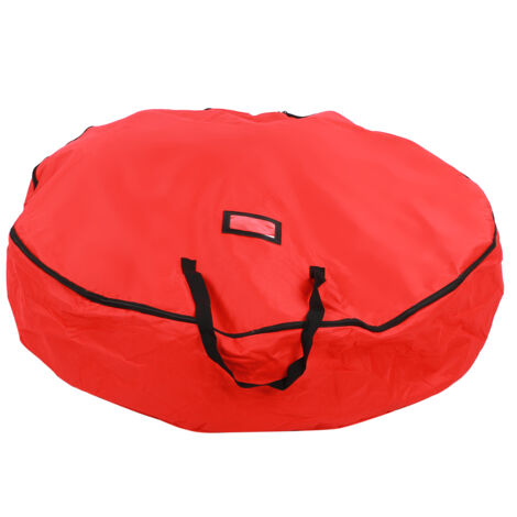 Sac de rangement cadeau de Noël rouge, cloche décorative, couronne, guirlande, étanche et anti-poussière