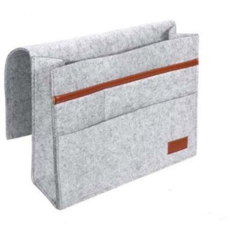 Sac de rangement de chevet en feutre avec poches, organiseur à suspendre pour bureau, canapé-lit, téléphone, magazines, tablette, télécommandes
