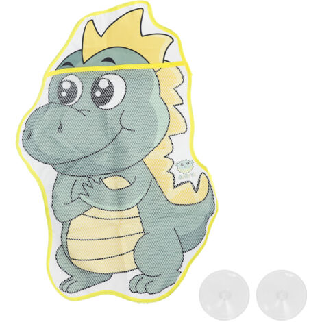 Sac de rangement de jouets de bain dinosaure avec ventouses pour enfants