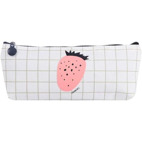 Sac de rangement de papeterie en toile (style treillis)