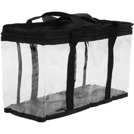 Sac de Rangement d'outils en PVC, Sac de Rangement d'outils Grande capacité Ouverture Large Facile à Transporter Transparent pour clé (S)