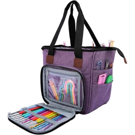 Sac de rangement en fil de denim (violet)