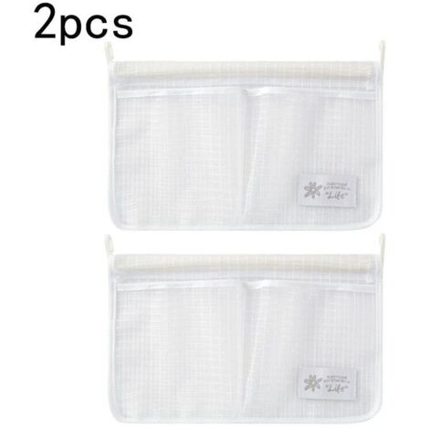 Sac de rangement en maille pour réfrigérateur, sac suspendu à Double compartiment pour assaisonnement ménager 2pcs