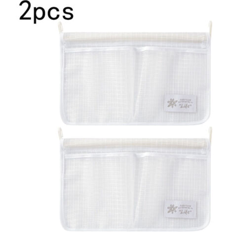 Sac de rangement en maille pour réfrigérateur, sac suspendu à Double compartiment pour assaisonnement ménager 2pcs