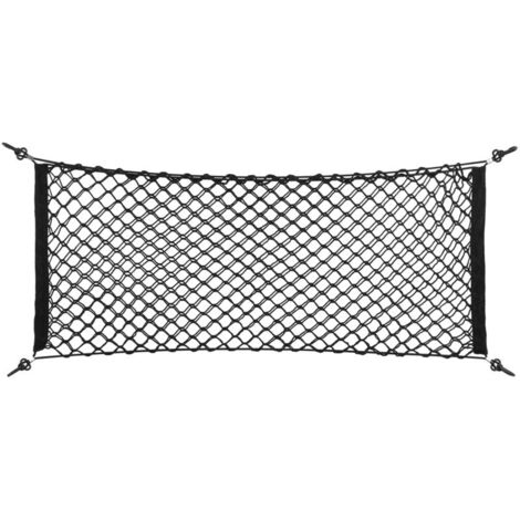 Sac de rangement en plastique Nylon noir 90x40cm, sac de rangement de voiture, filet arrière de camion, organisateur de bagages, pochette à crochet