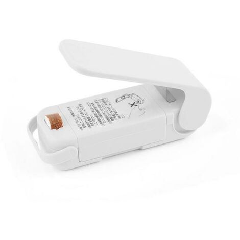 Sac de rangement en plastique thermoscelleuse Portable, Mini Machine à sceller, autocollant et joints pratiques pour les aliments, les collations, accessoires de cuisine,CHINA,white