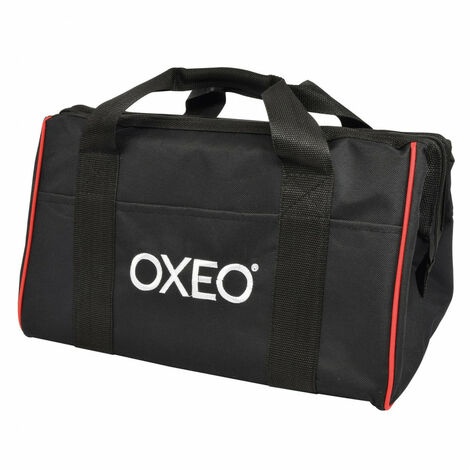Oxeo – Sac à outils de rangement 42x24x22cm – 9 poches en polyester – Pour 2 à 3 outils électroportatifs – Fermeture zip et poignée de transport