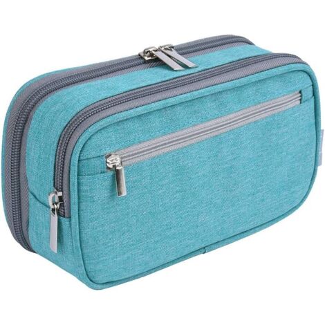 Sac de rangement étanche grande capacité pour crayons (bleu)