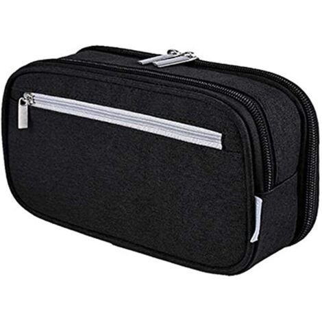Sac de rangement étanche grande capacité pour crayons (noir)