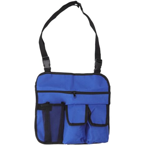 Sac de rangement étanche pour chaise de plage, en toile Oxford portable avec poche latérale ajustable, idéal pour camping et extérieur, bleu.