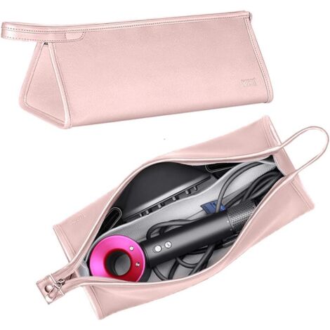 Sac de rangement étanche pour sèche-cheveux portable antipoussière de voyage (rose),