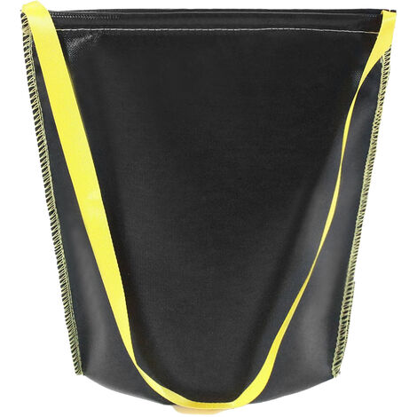 Sac de rangement ignifuge de sécurité extérieure pour éteindre les charbons brûlants Sac en tissu ignifuge de grande capacité pour barbecue, barbecue, camping, noir