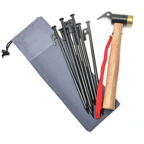 Sac de rangement imperméable en tissu Oxford épais pour piquets de tente, sac portable pour piquets de tente de camping en extérieur