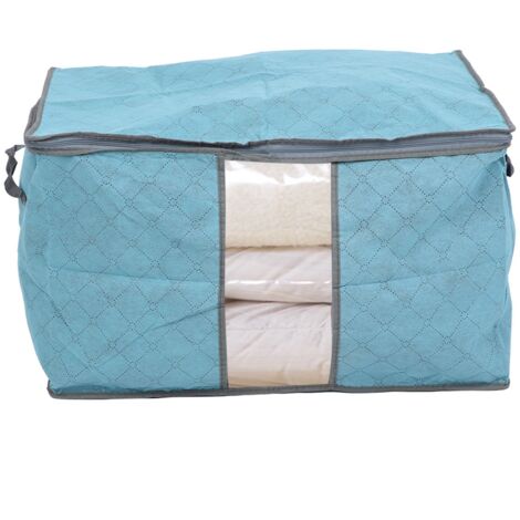Sac de rangement imperméable pour couette et vêtements avec fermeture éclair et poignées
