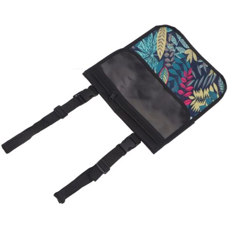 Sac de rangement imperméable pour fauteuil roulant, grande capacité en toile Oxford résistante à la poussière, avec poche de guidon et sangle ajustable.
