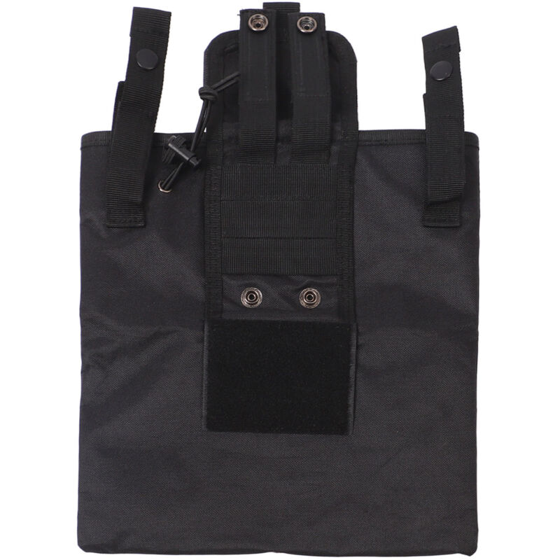 Sac de Rangement Pliable Nylon Multifonctionnel Portable à Accrocher à la Ceinture pour Extérieur Noir Recyclage
